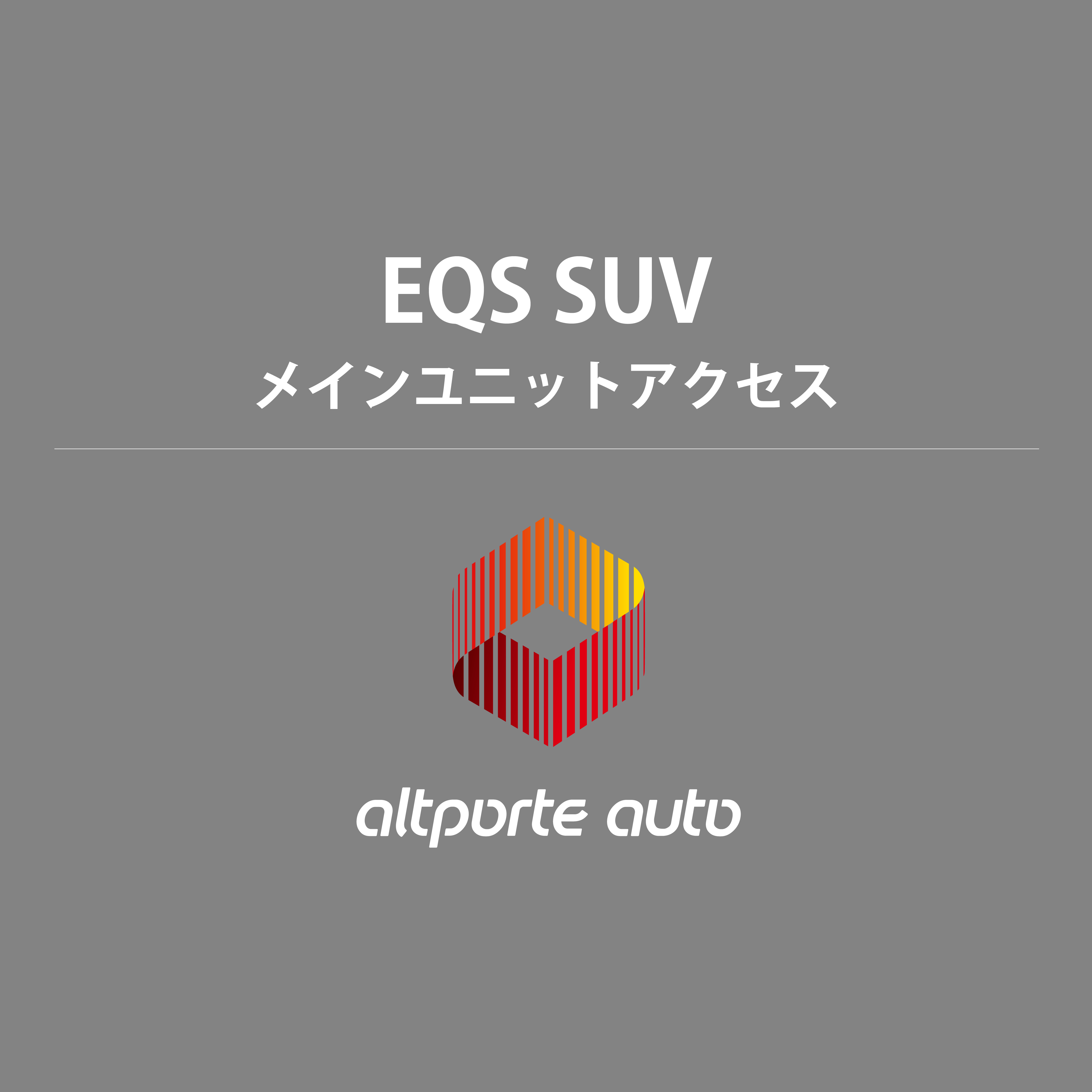 ベンツ H/W テレビキャンセラー EVO EQS SUV X296/EQE SUV X294 メインユニットアクセスマニュアル 説明書